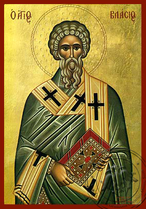 Saint Blaise - Hand-Painted Icon