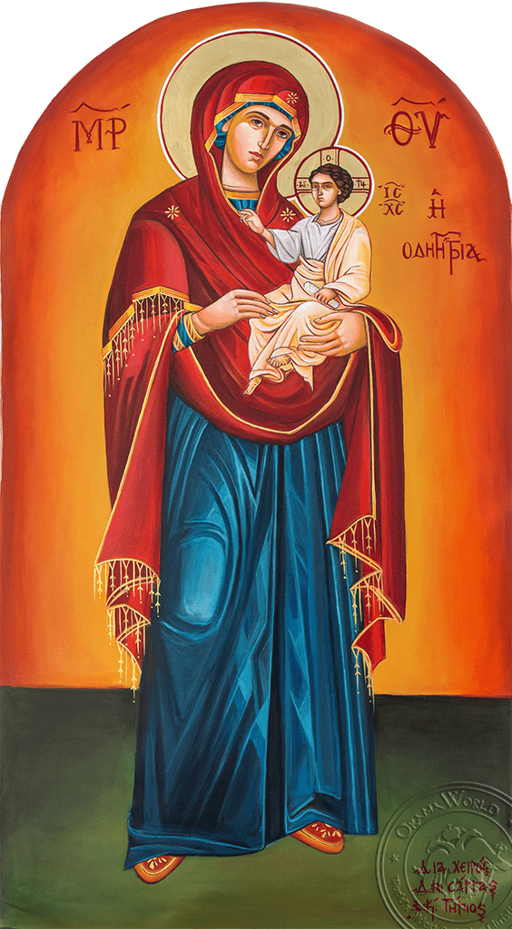 Panagia Hodegetria - Original Hand Painted Modern Icon