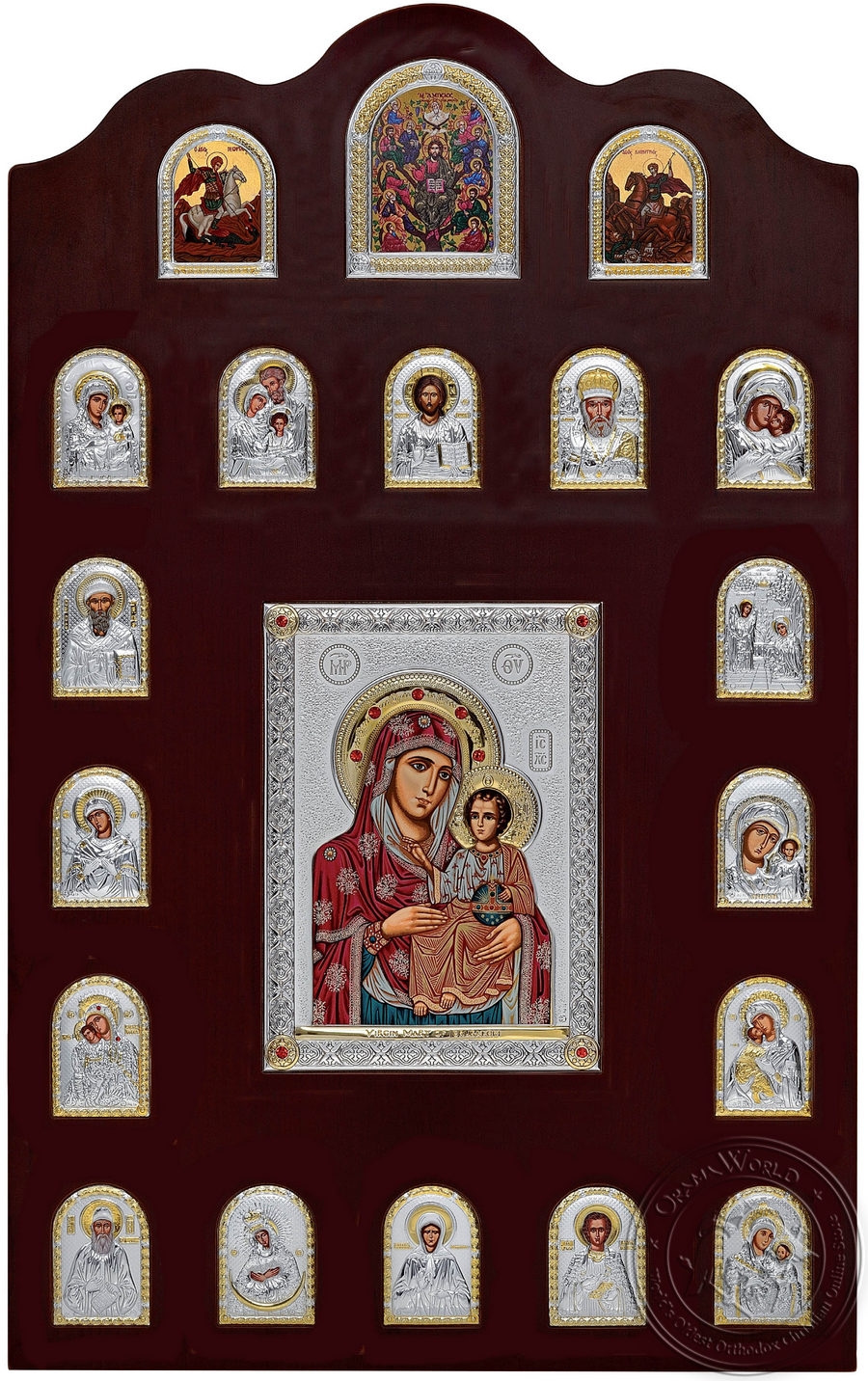 Iconostasis with Silver Icons