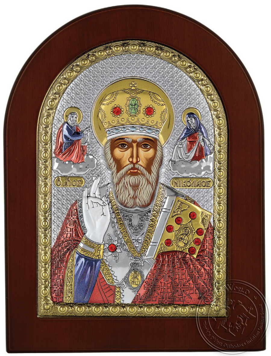 Saint Nicholas - Silver Colored Icon
