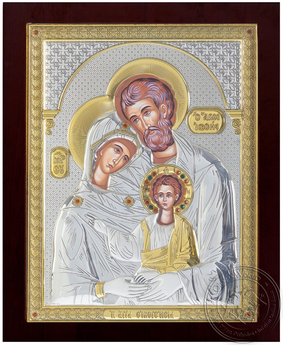 The Holy Family - Silver Icon