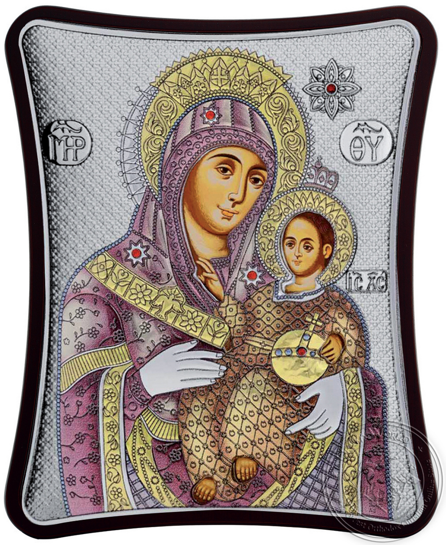 Virgin Mary of Bethlehem - Silver Colored Icon