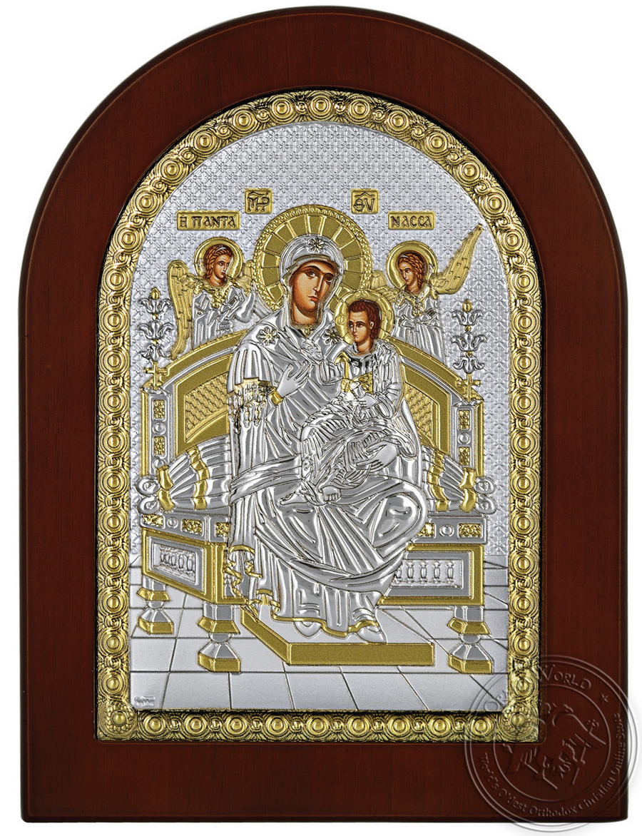 Virgin Mary Pantanassa - Silver Icon