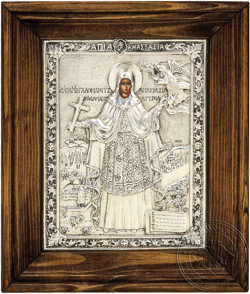 Saint Anastasia Farmakolytria - Silver Icon