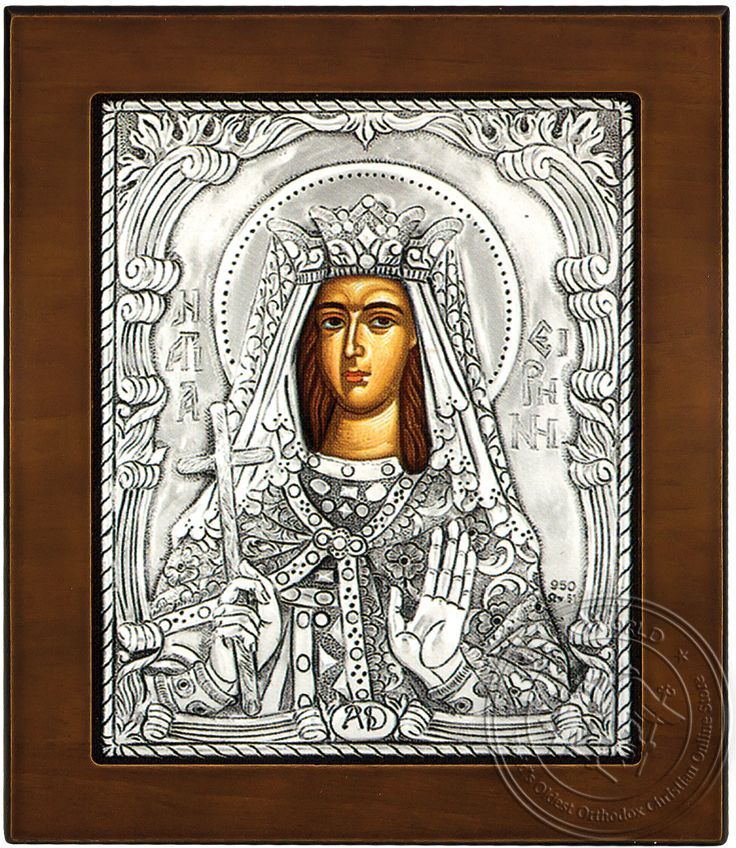Saint Irene - Silver Icon | OramaWorld.com
