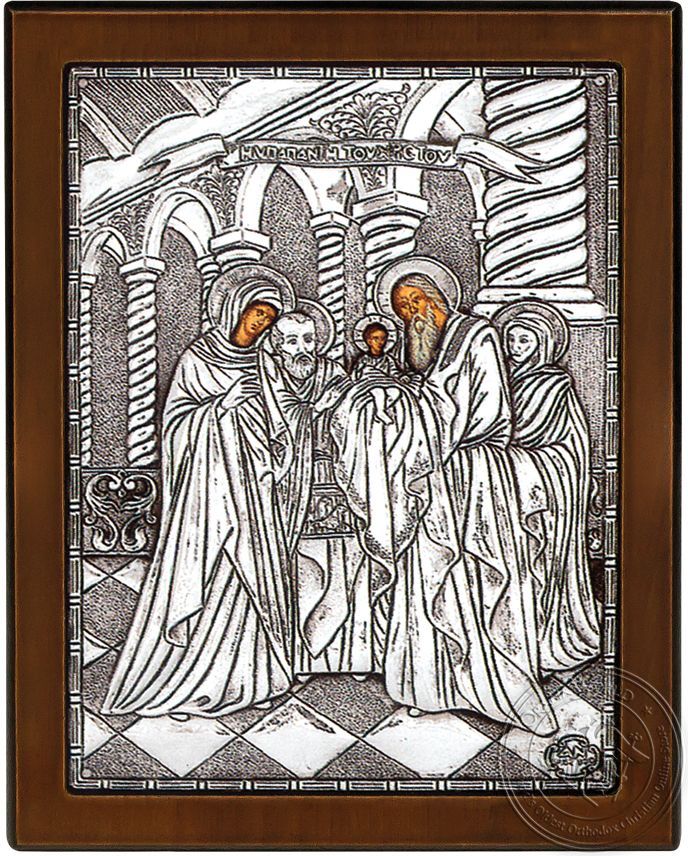 The Presentation of the Christ in the Temple - Silver Icon