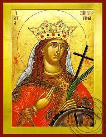 Saint Catherine the Great Martyr, of Alexandria - Byzantine Icon