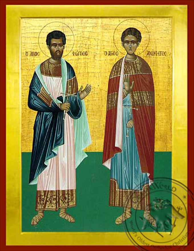 Saints Photius and Anicetus of Nicomedia, Full Body - Byzantine Icon ...