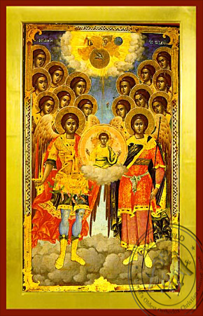 Synaxis of the Holy Archangels, Full Body - Byzantine Icon