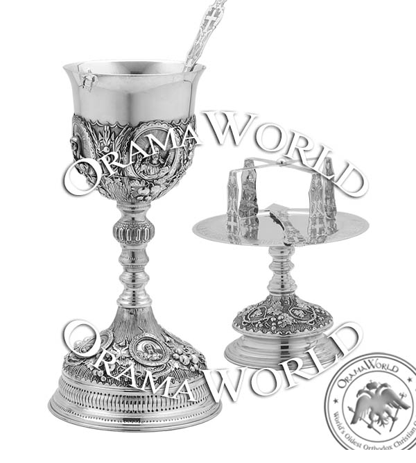 Silver Engraved Chalice Set 1000ml Vineyard