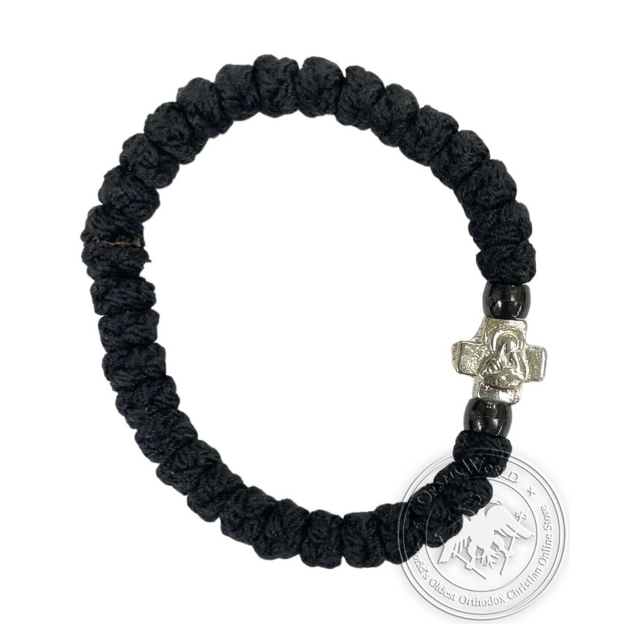 Prayer Rope with Cross from Wool 33 knots