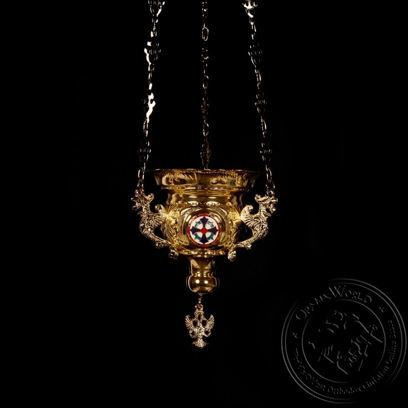 Vigil Lamp Byzantine Design with Enamel 100213