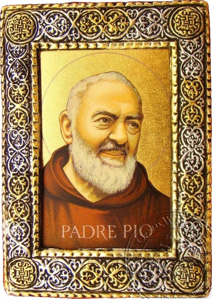 Father Pio - Silver Gold Icon | OramaWorld.com