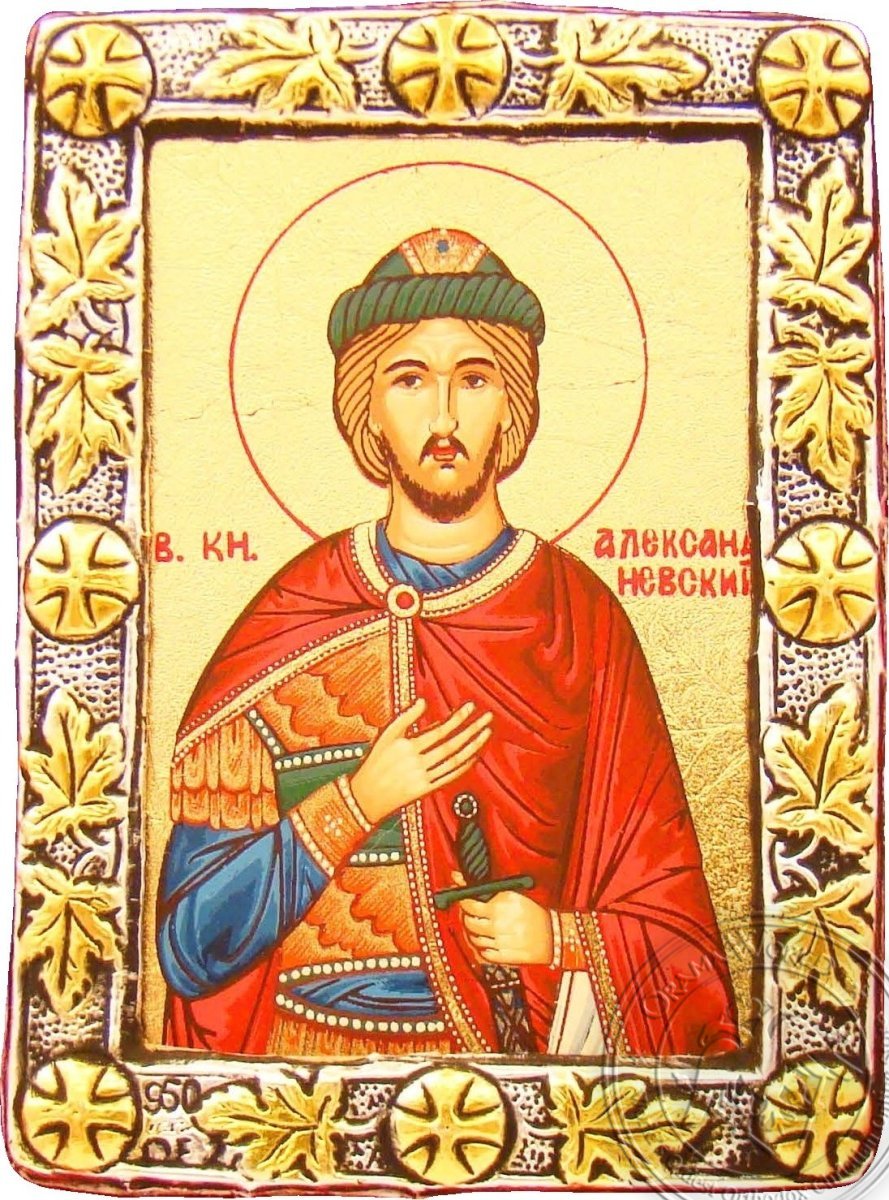 Saint Alexander of Nevsky - Silver Gold Icon | OramaWorld.com