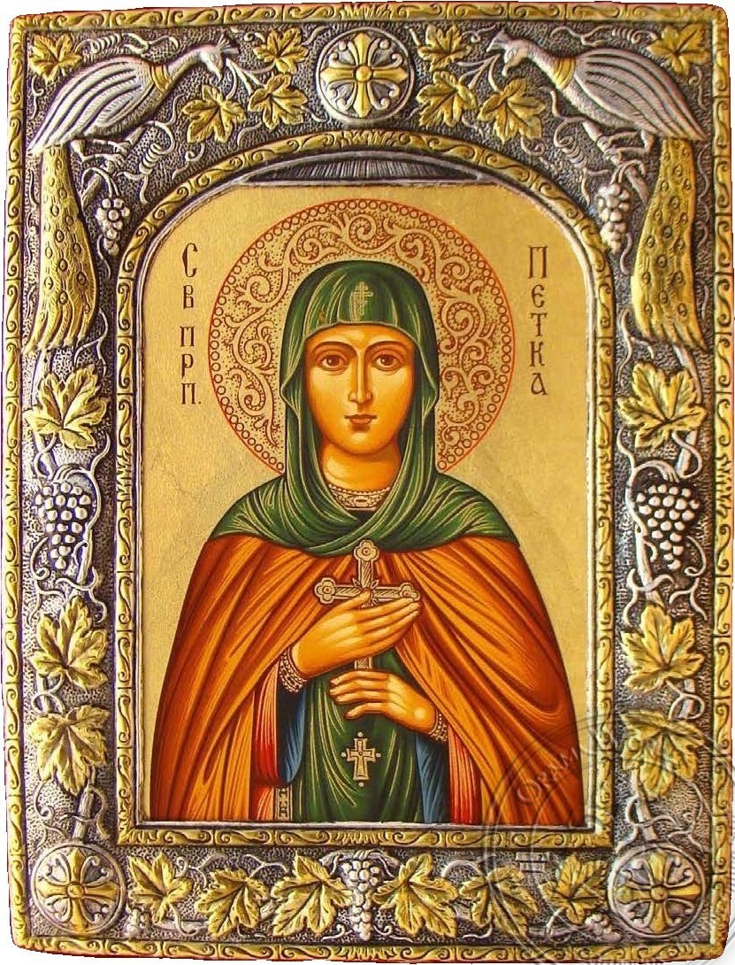 Saint Petka - Silver Gold Icon | OramaWorld.com