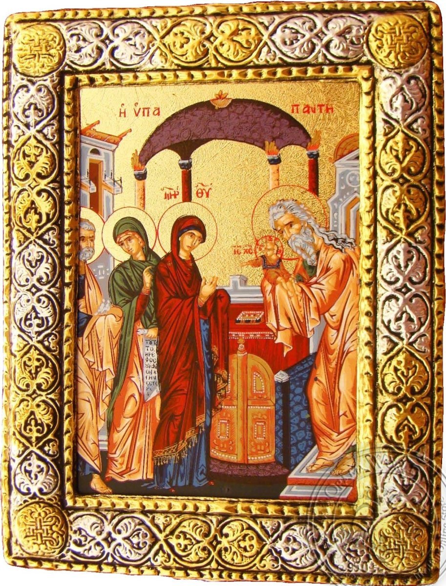 The Presentation of Christ in the Temple - Silver Gold Icon ...