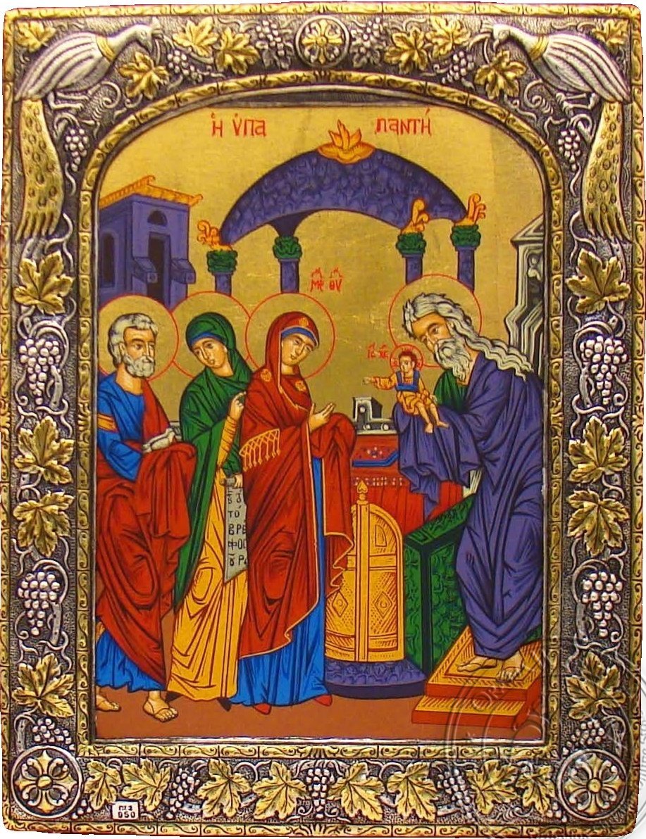 The Presentation of Christ in the Temple - Silver Gold Icon ...